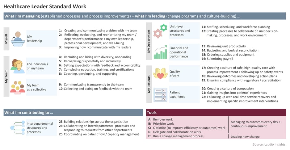 Laudio-Insights---Charts---Healthcare-Leader-Standard-Work-Framework